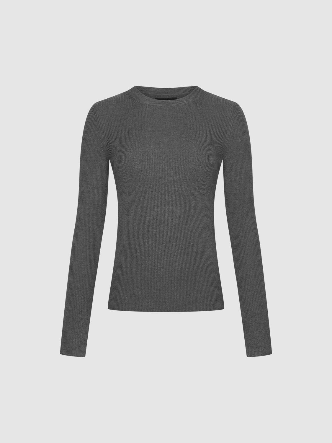 Slim Fit Long Sleeve Knitted T-Shirts