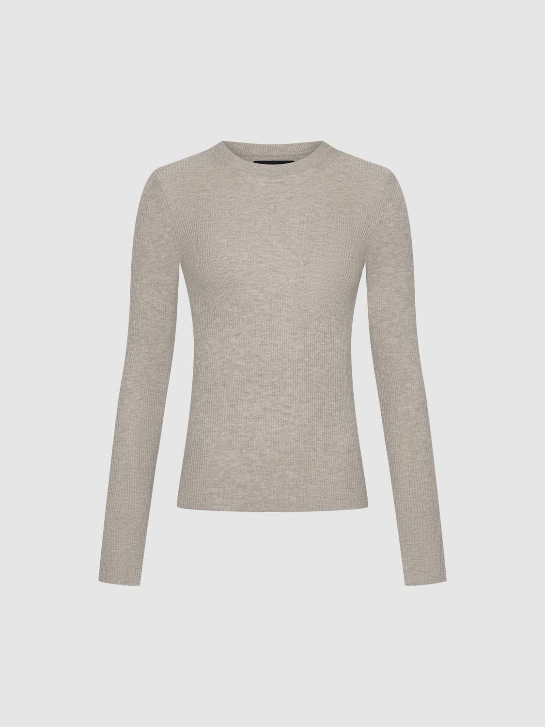 Slim Fit Long Sleeve Knitted T-Shirts