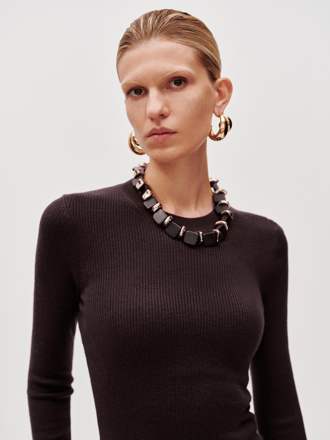 Slim Fit Long Sleeve Knitted T-Shirts