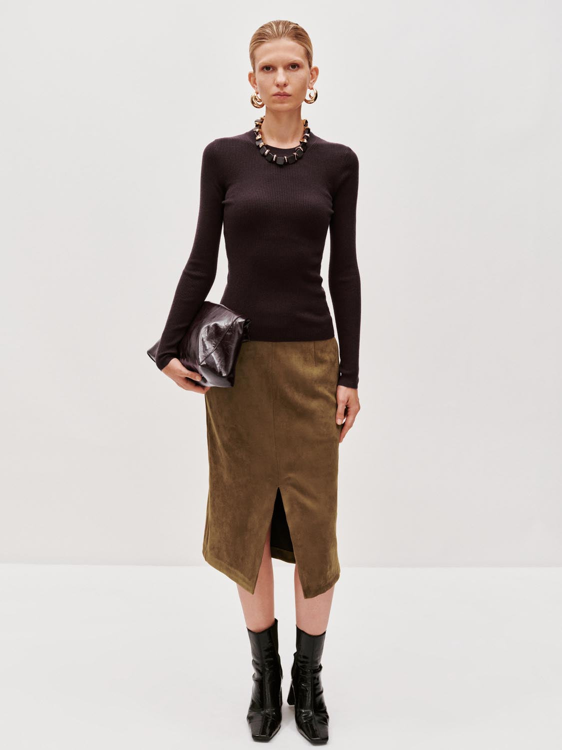 Slim Fit Long Sleeve Knitted T-Shirts