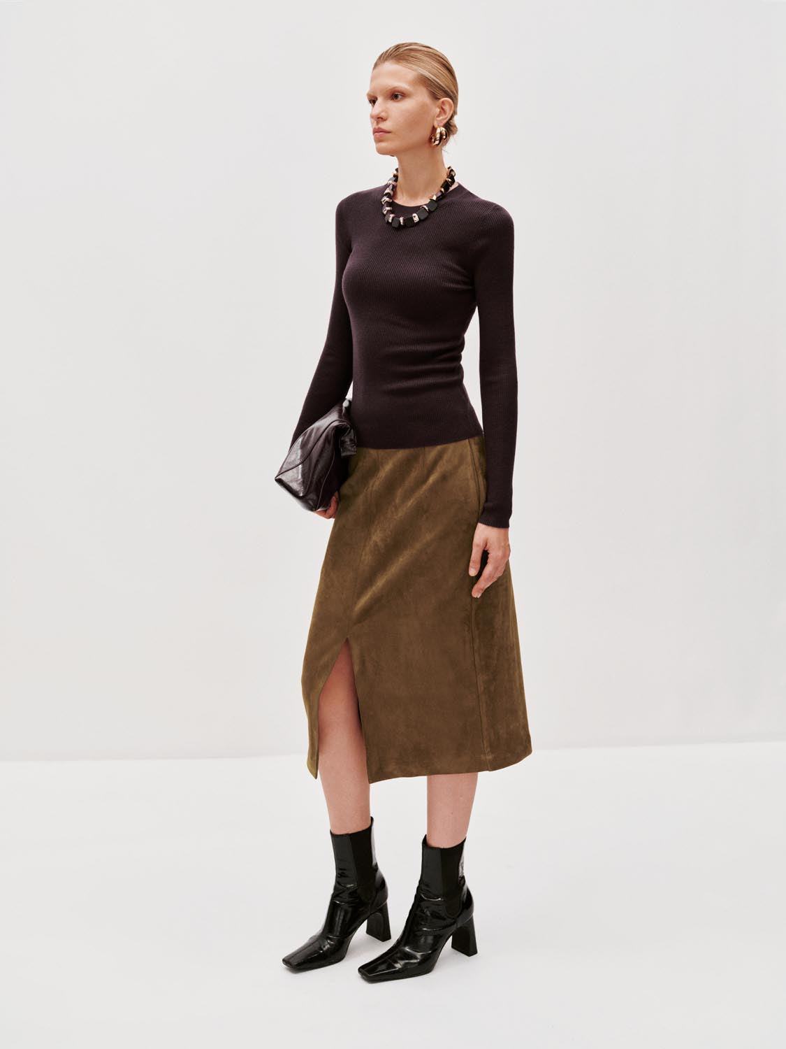 Slim Fit Long Sleeve Knitted T-Shirts