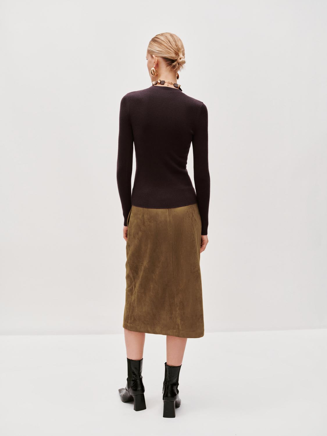 Slim Fit Long Sleeve Knitted T-Shirts