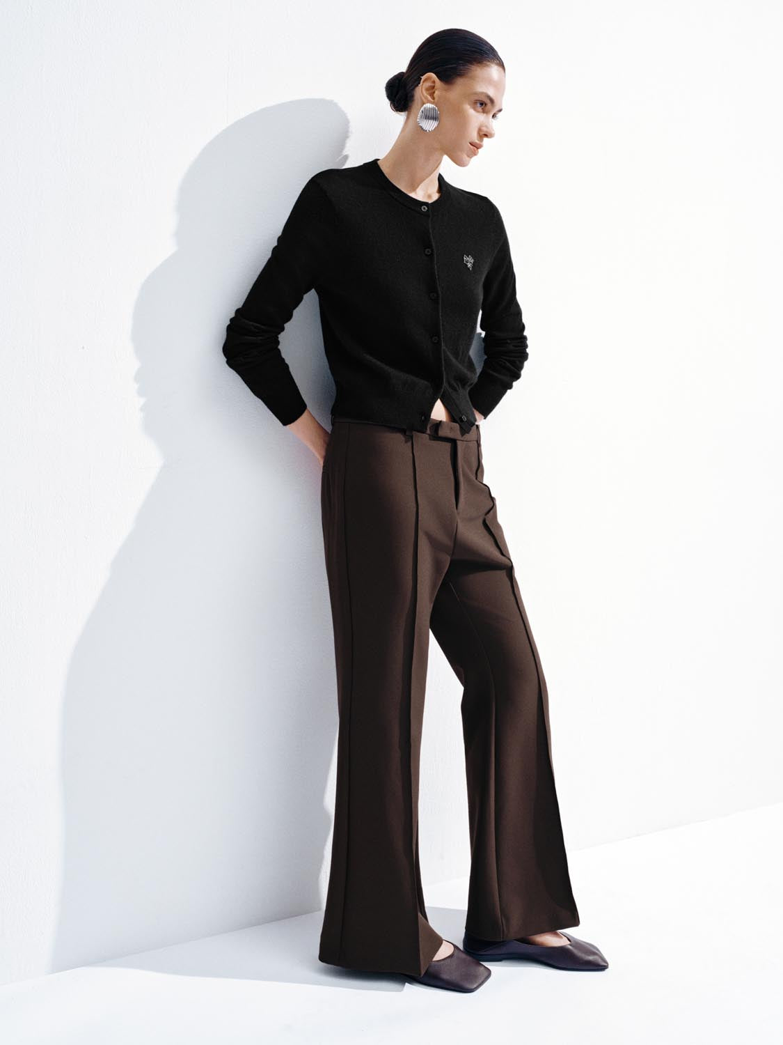 Crew Neck Knitted Cardigans