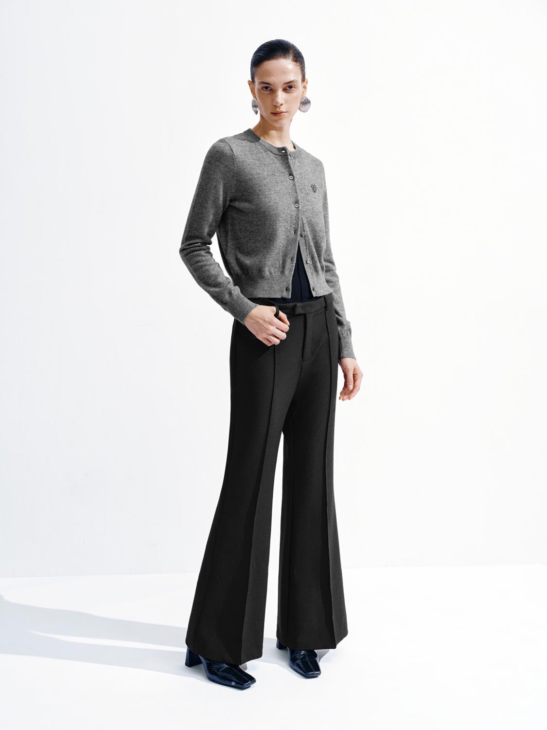 Crew Neck Knitted Cardigans