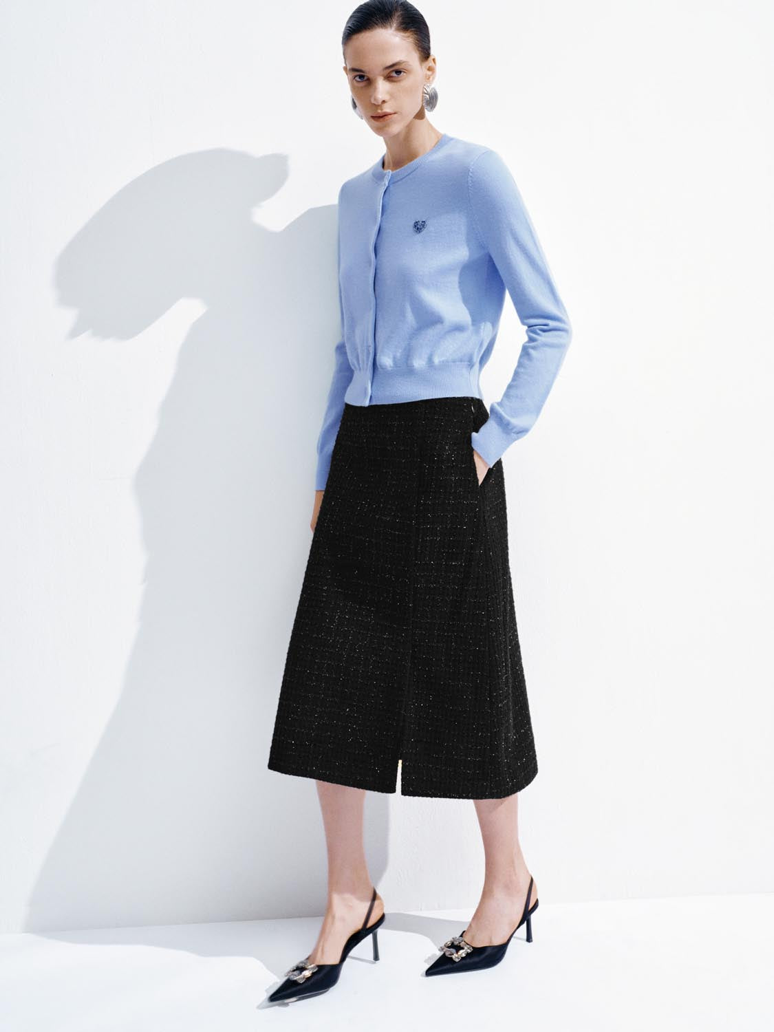 Crew Neck Knitted Cardigans