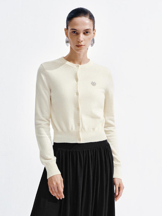 Crew Neck Knitted Cardigans