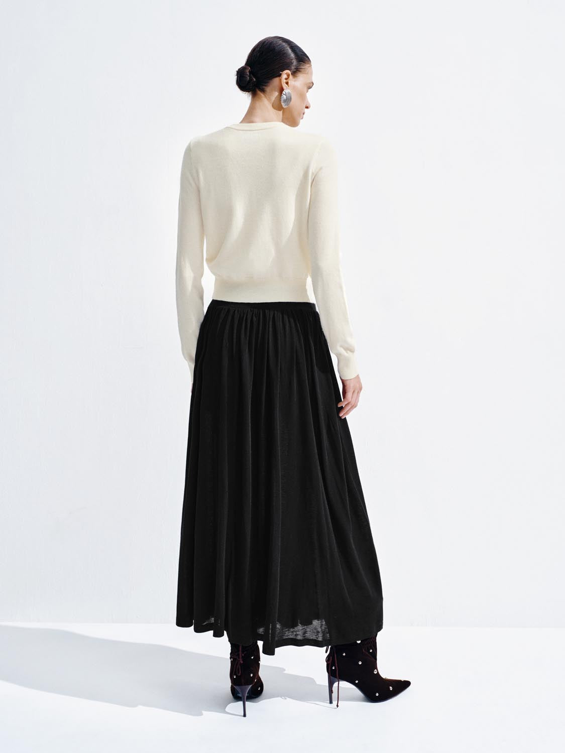 Crew Neck Knitted Cardigans