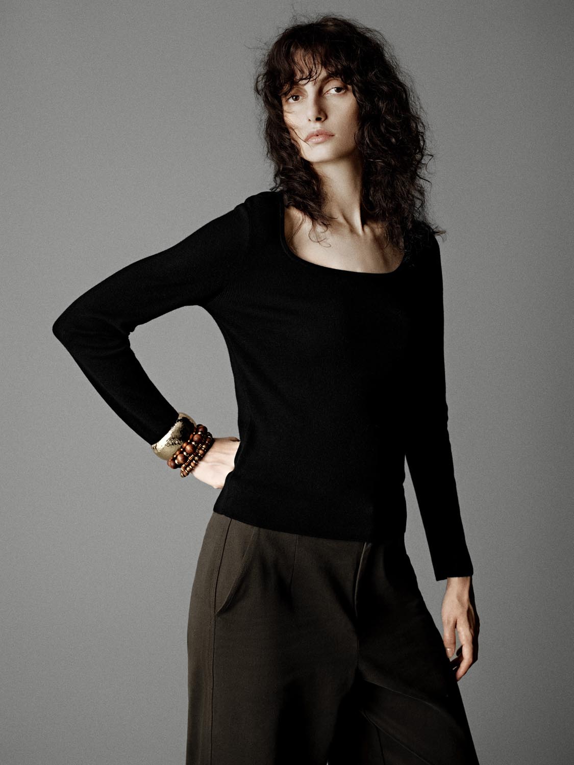 Scoop Neck Knitted T-Shirts