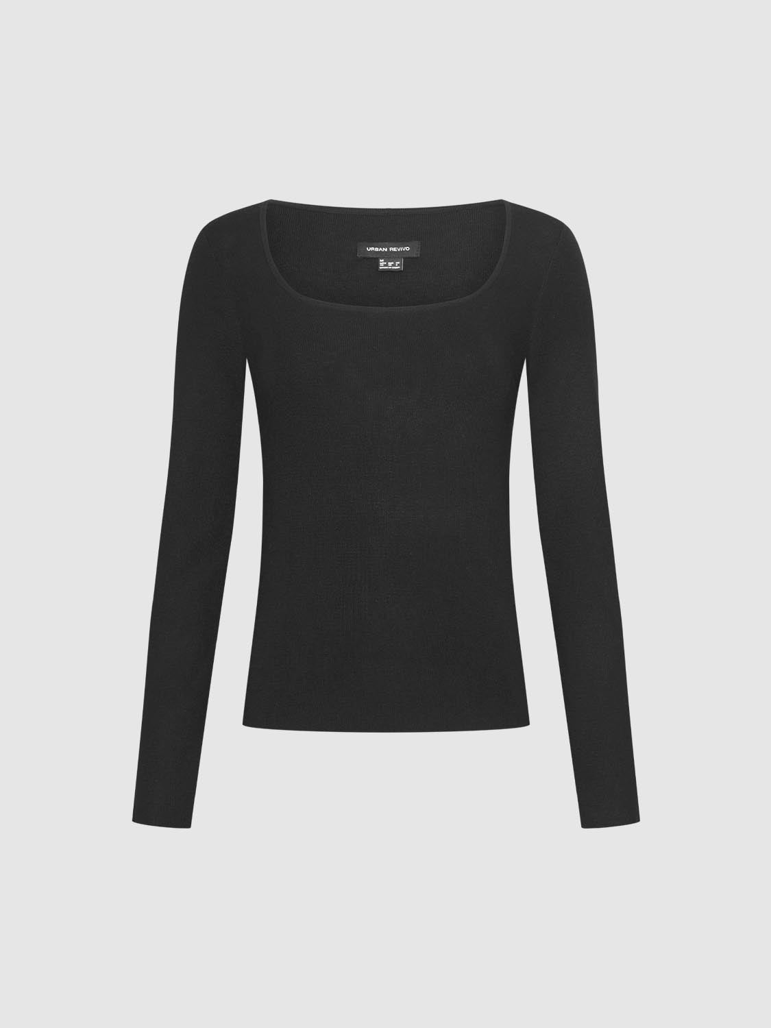 Scoop Neck Knitted T-Shirts