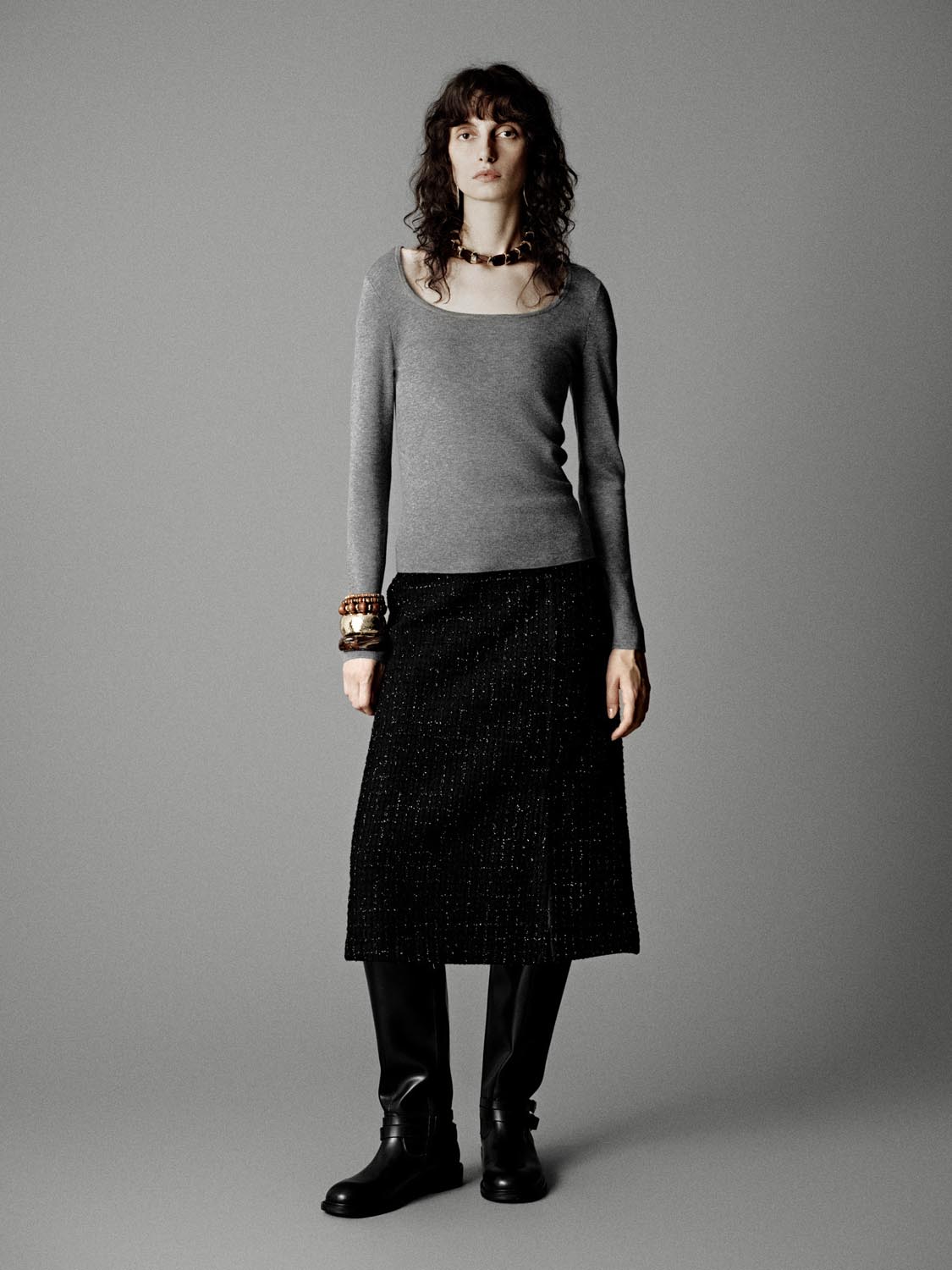 Scoop Neck Knitted T-Shirts