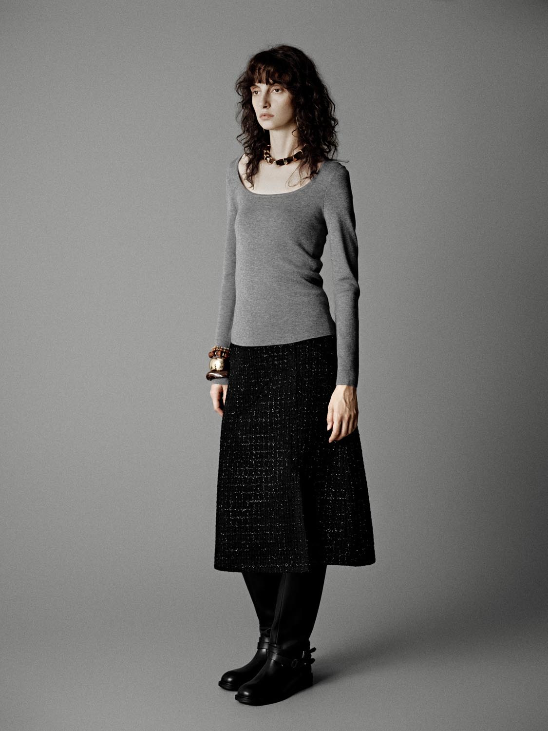 Scoop Neck Knitted T-Shirts