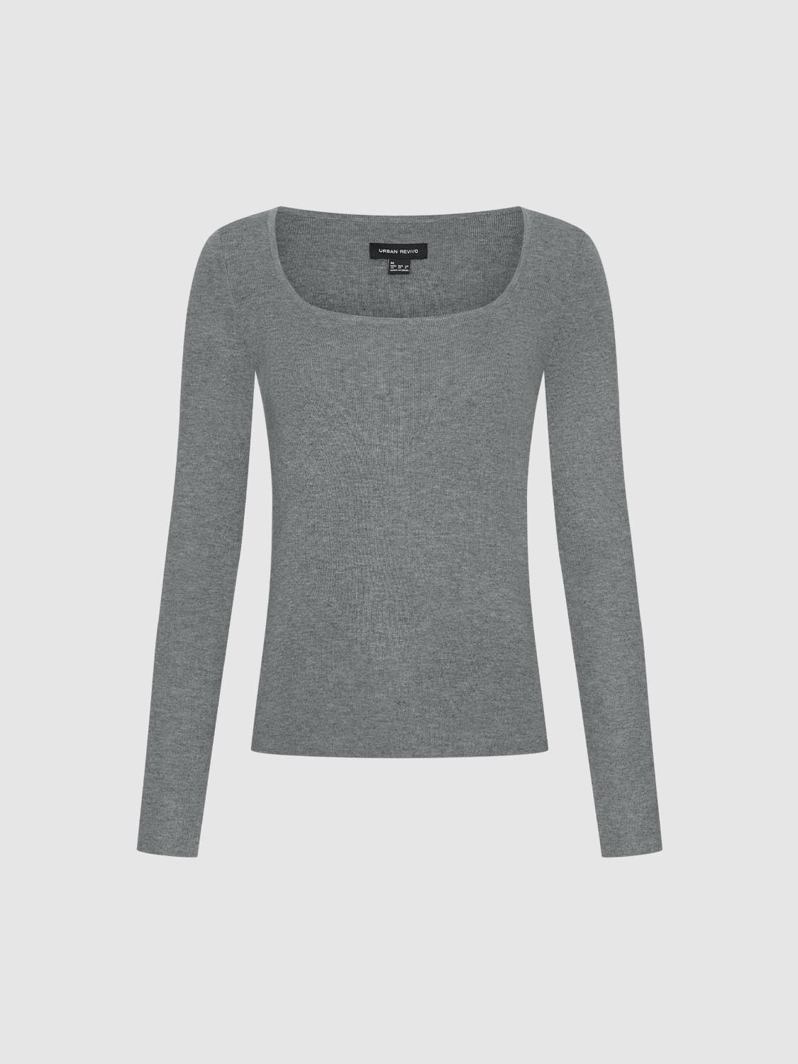Scoop Neck Knitted T-Shirts
