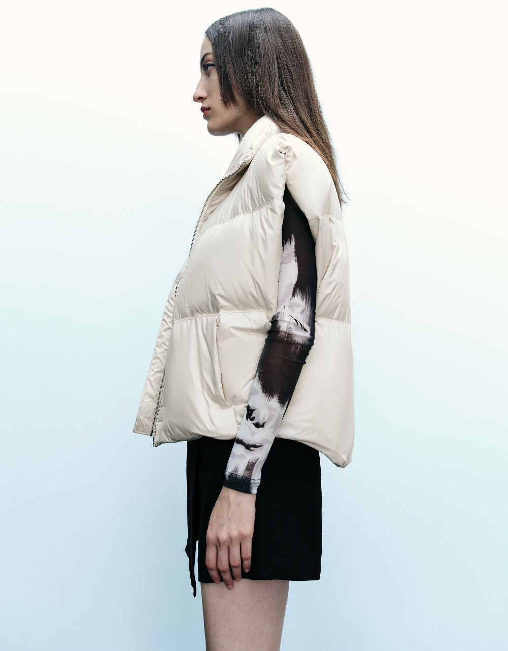 Stand Collar Puffer Waistcoat