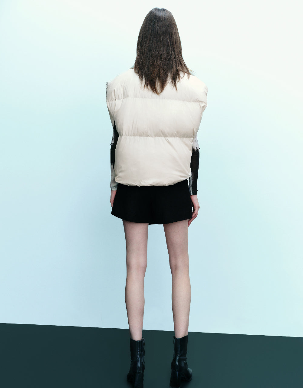Stand Collar Puffer Waistcoat