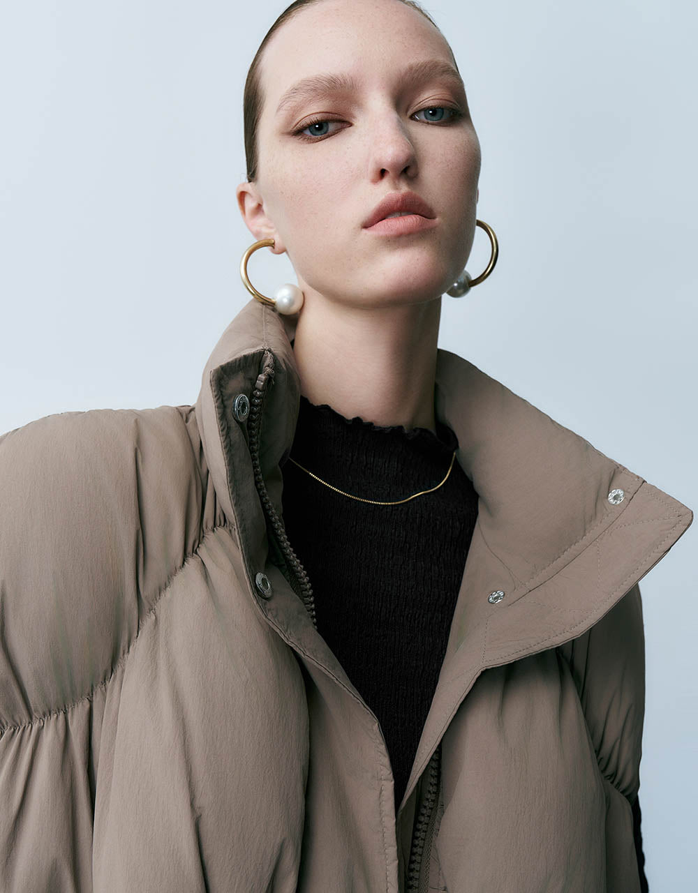 Stand Collar Puffer Waistcoat