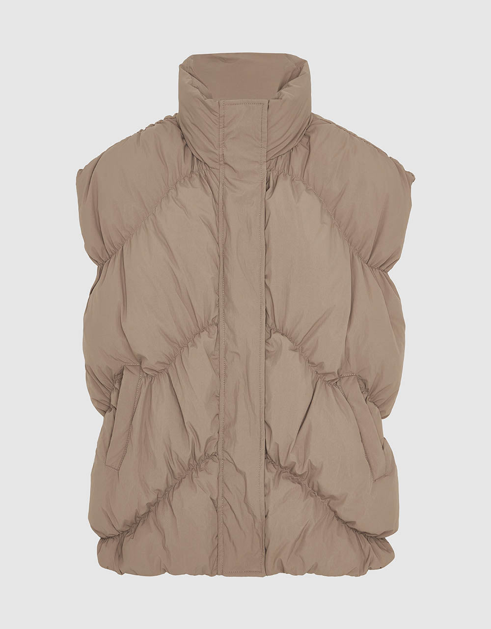 Stand Collar Puffer Waistcoat