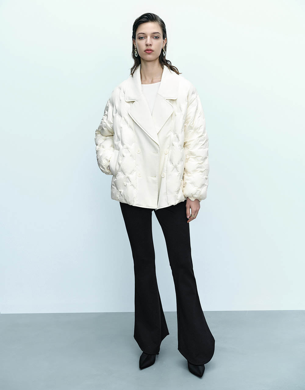 Notch Lapel Tailored Down Jacket