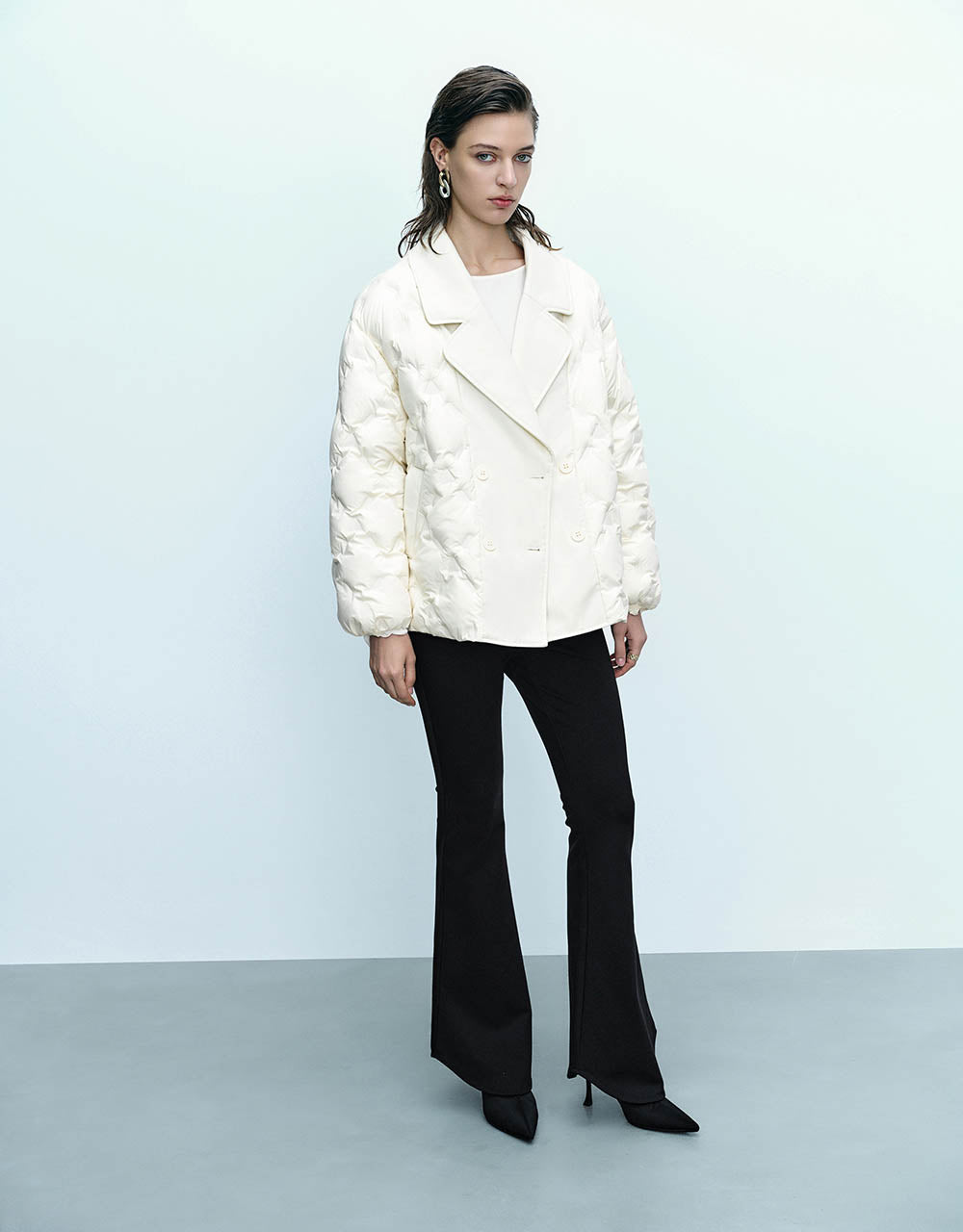 Notch Lapel Tailored Down Jacket