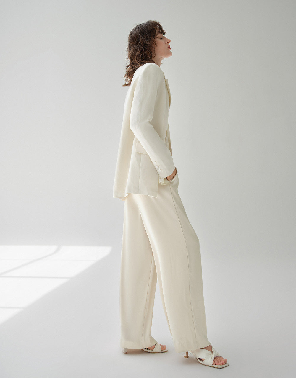 Notch Lapel Straight Blazer