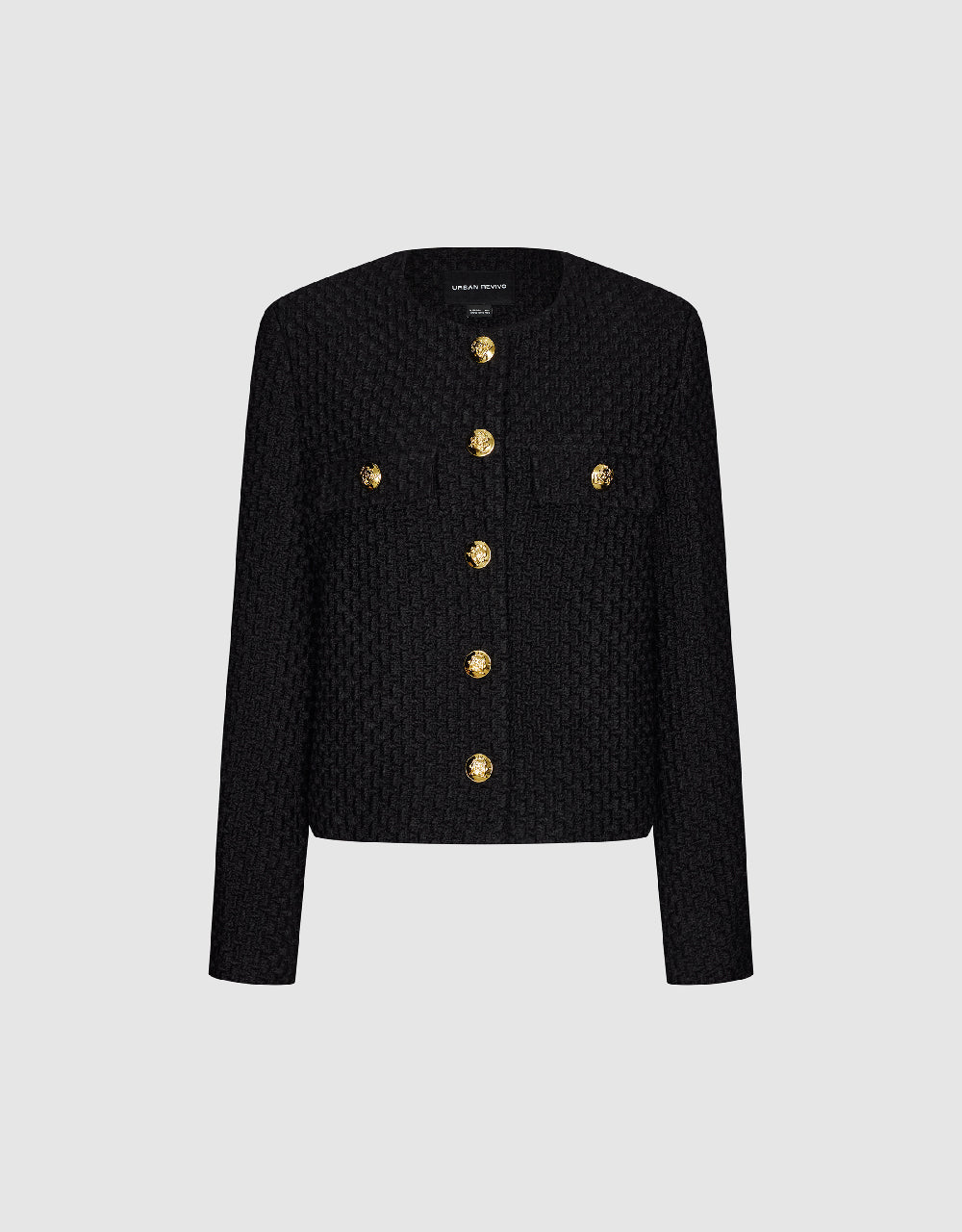 Crew Neck Tweed Jacket