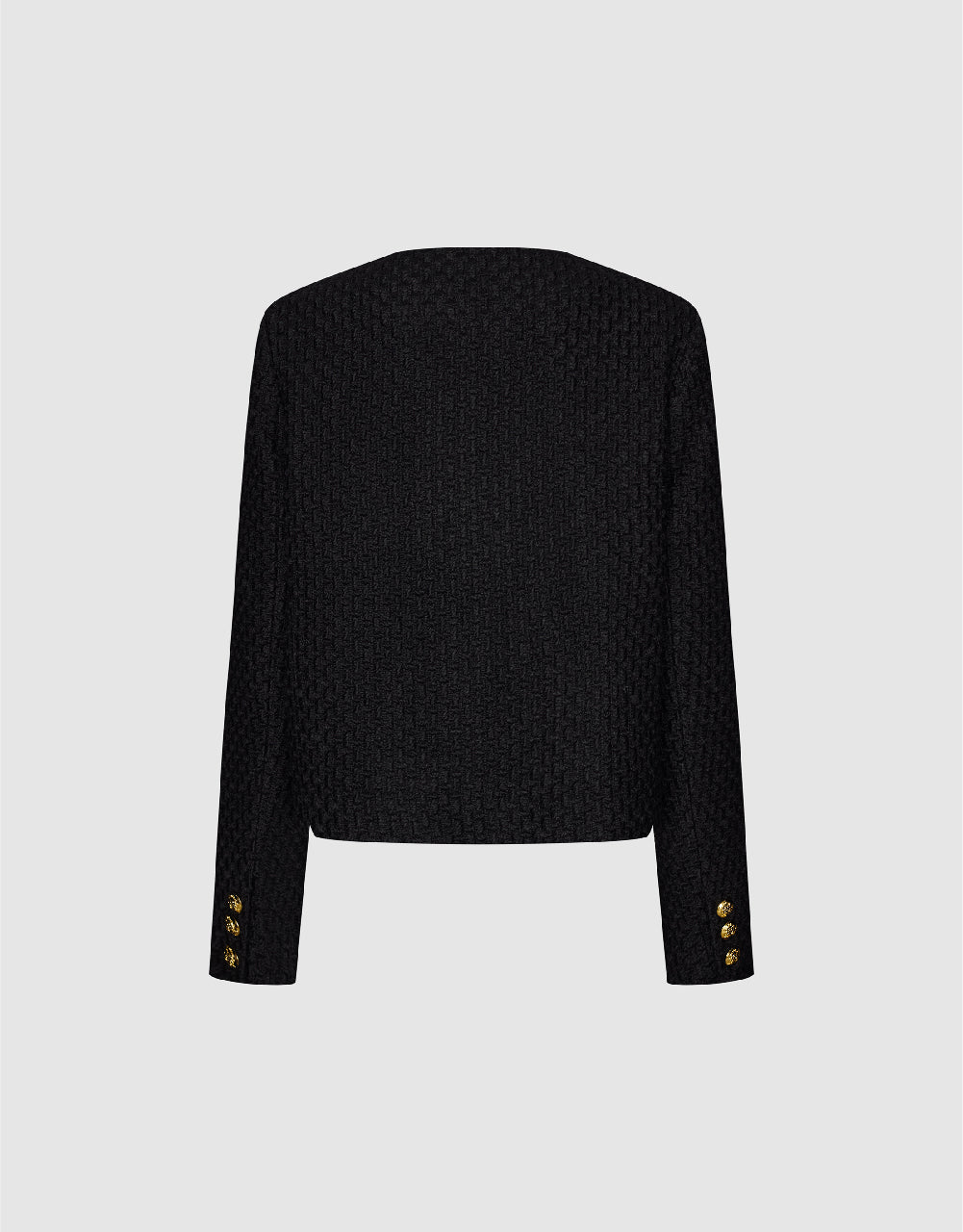 Crew Neck Tweed Jacket
