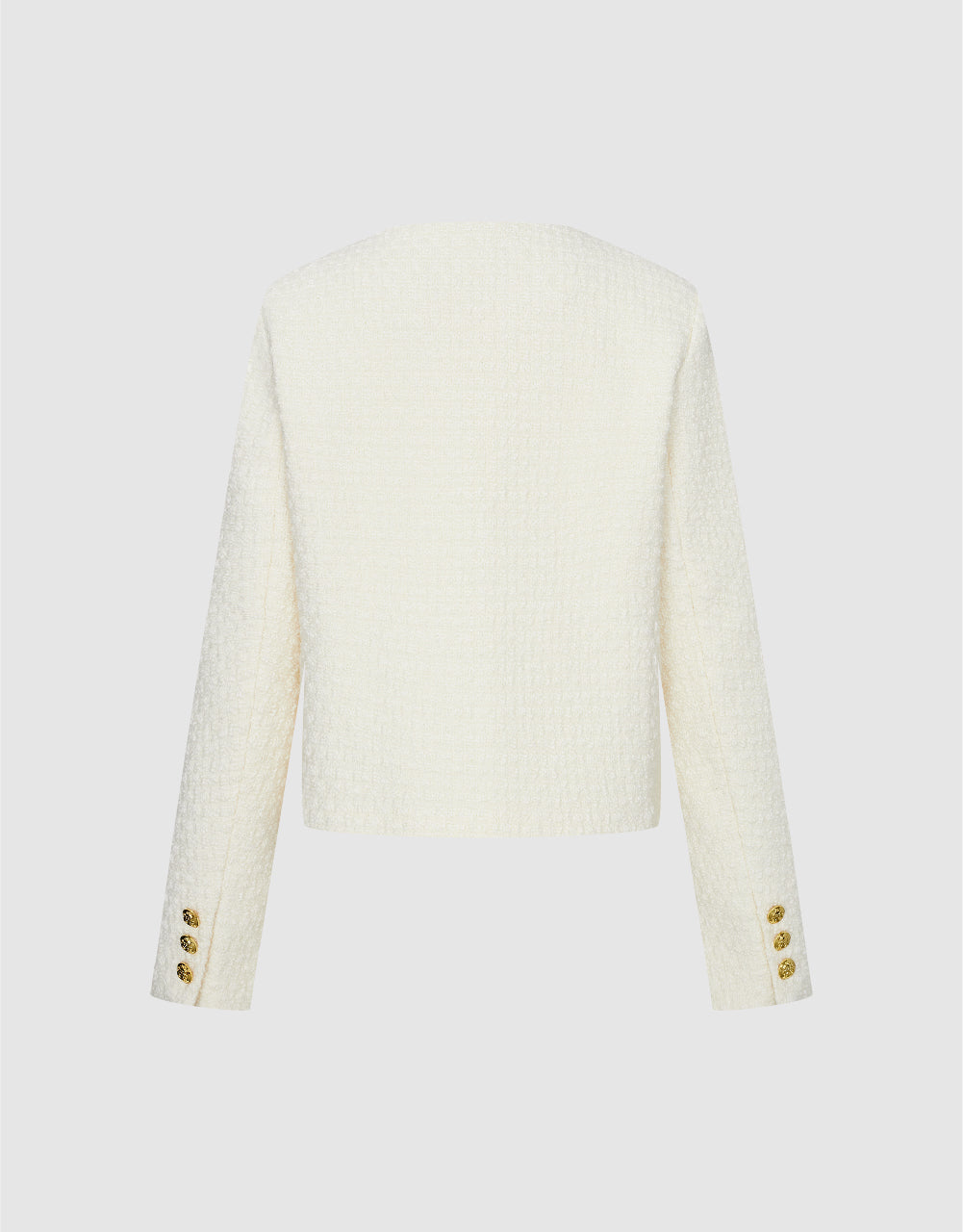 Crew Neck Tweed Jacket