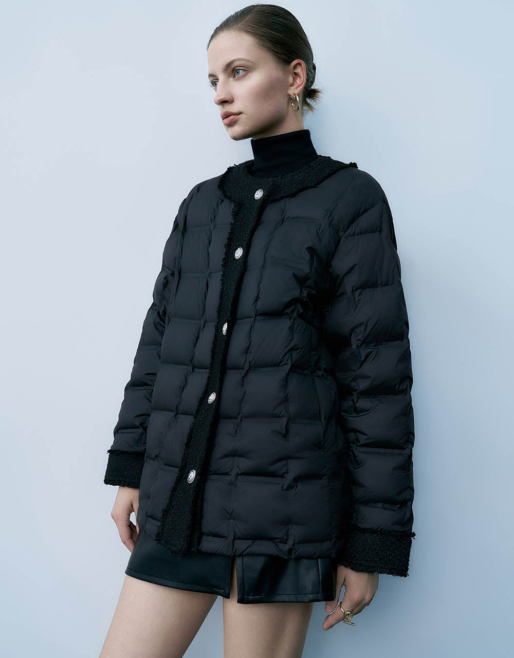 Crew Neck Down Jacket