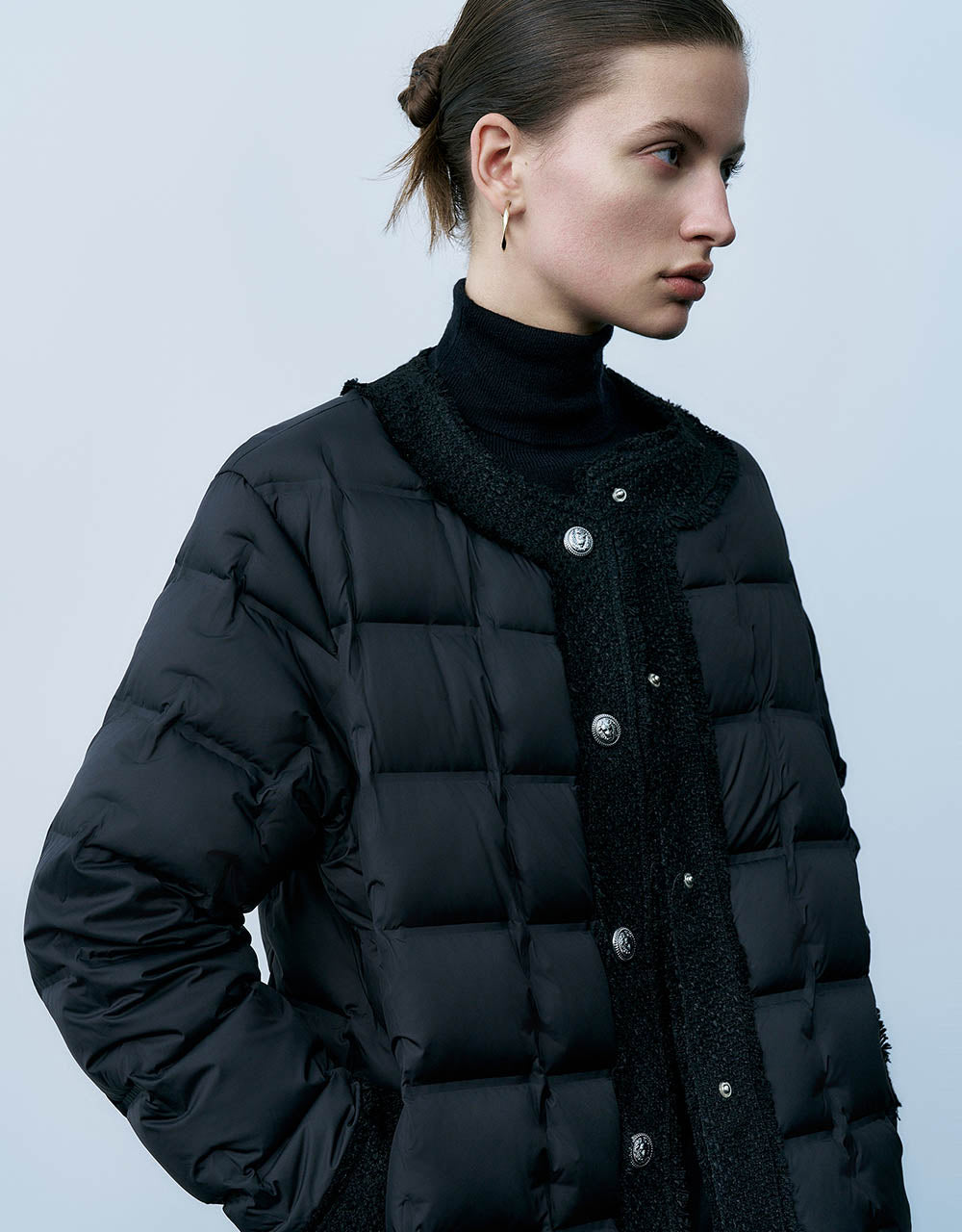 Crew Neck Down Jacket