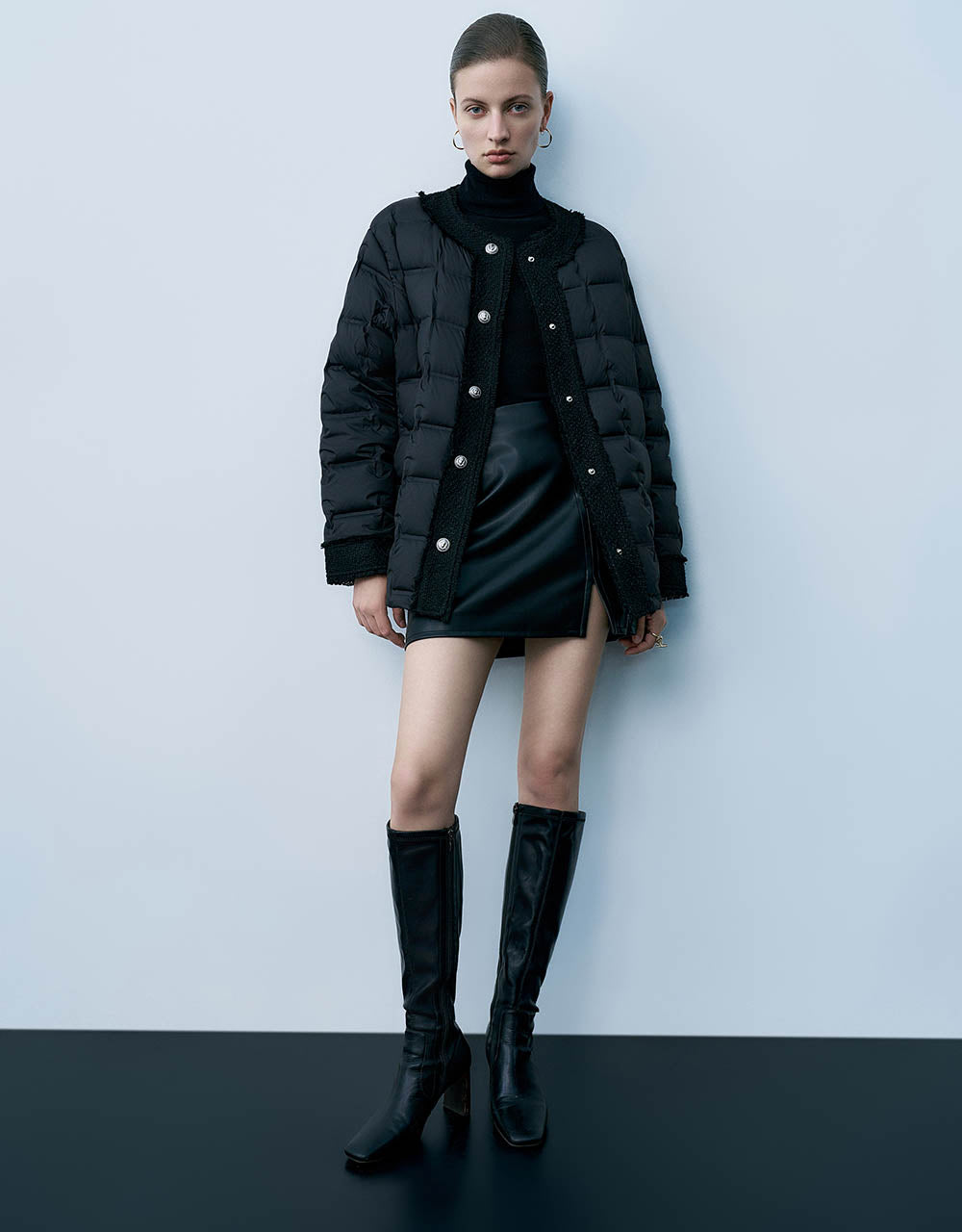 Crew Neck Down Jacket