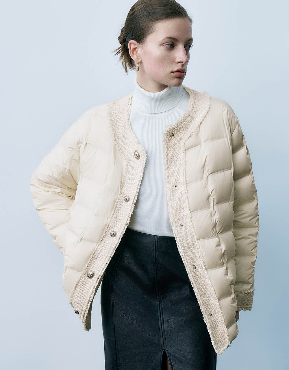 Crew Neck Down Jacket