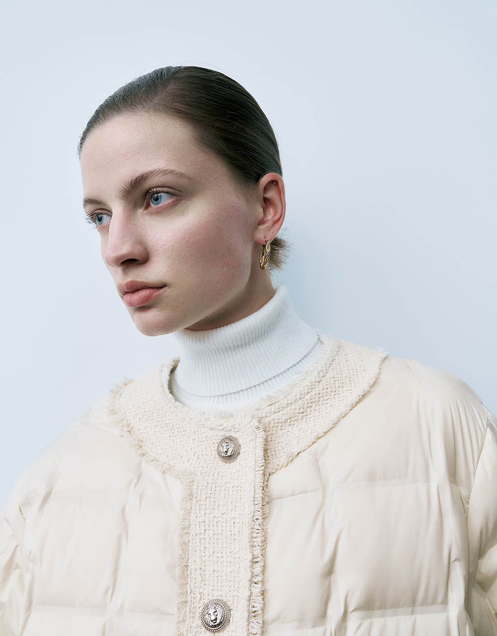 Crew Neck Down Jacket