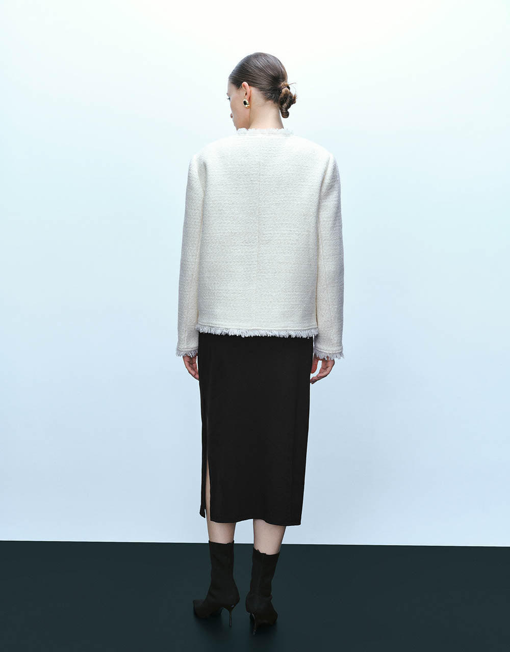 Raw Hem Down Jacket