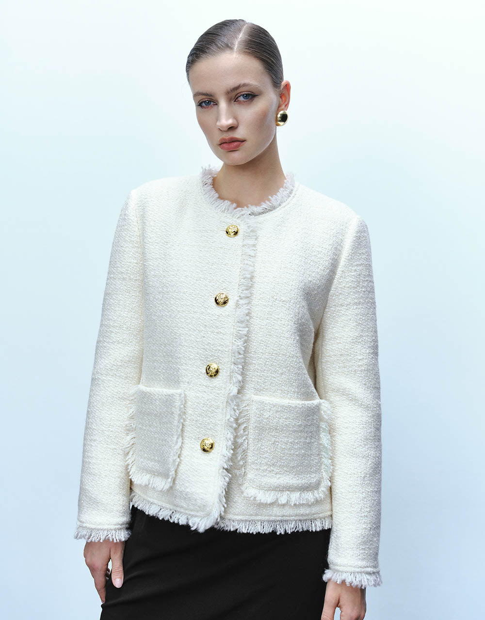 Raw Hem Down Jacket