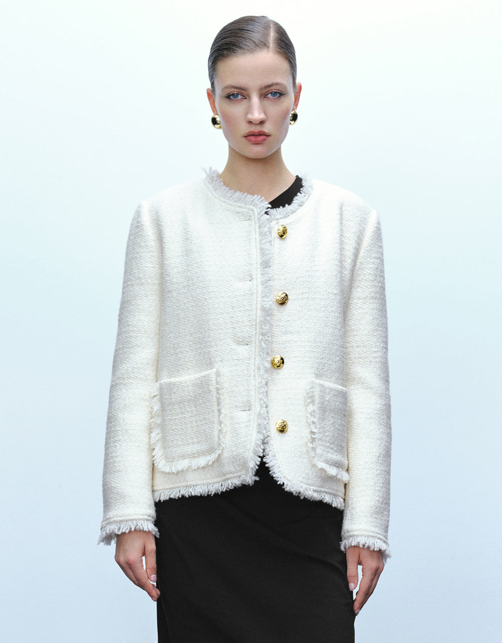 Raw Hem Down Jacket