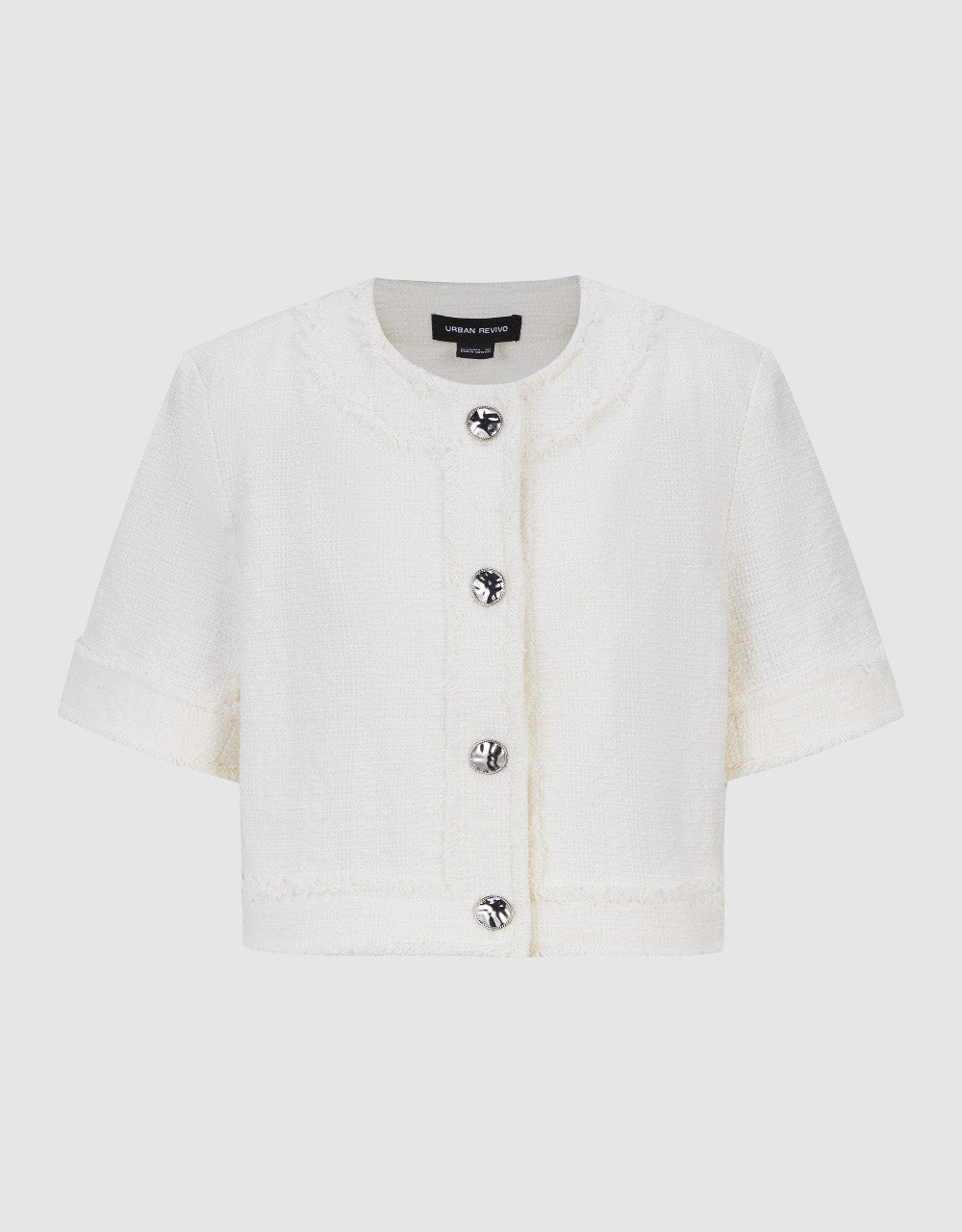 Raw Hem Tweed Jacket