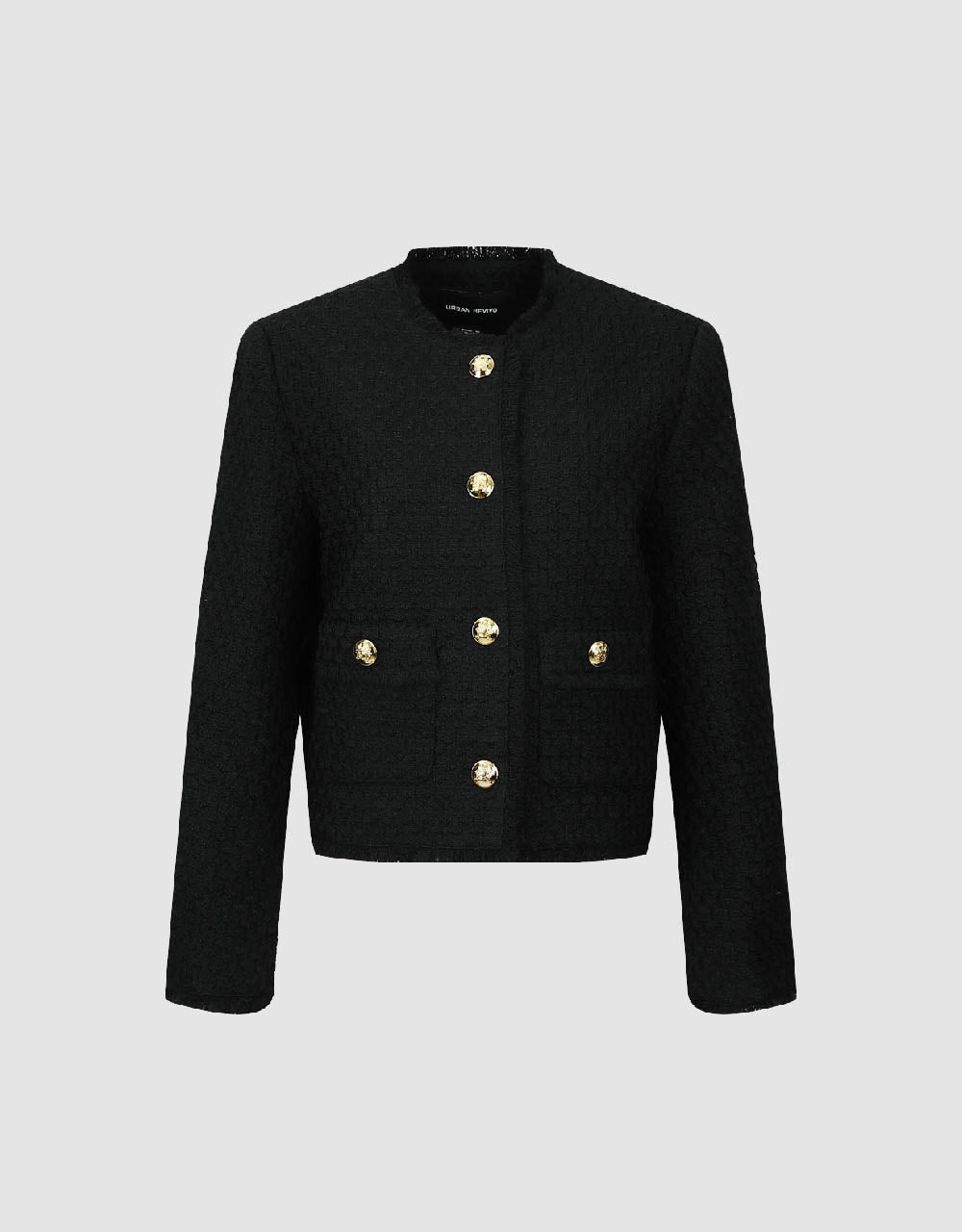 Crew Neck Tweed Jacket