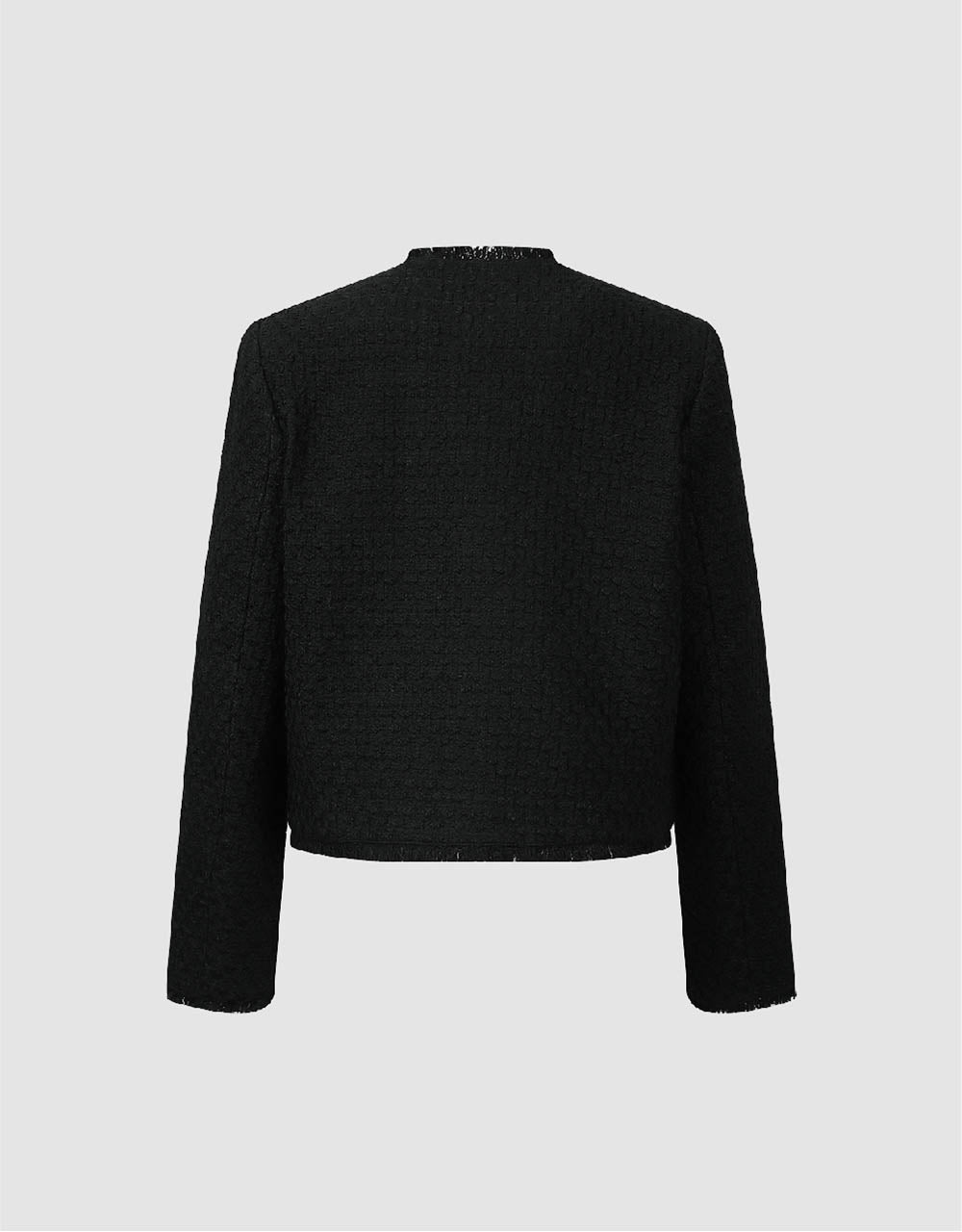 Crew Neck Tweed Jacket