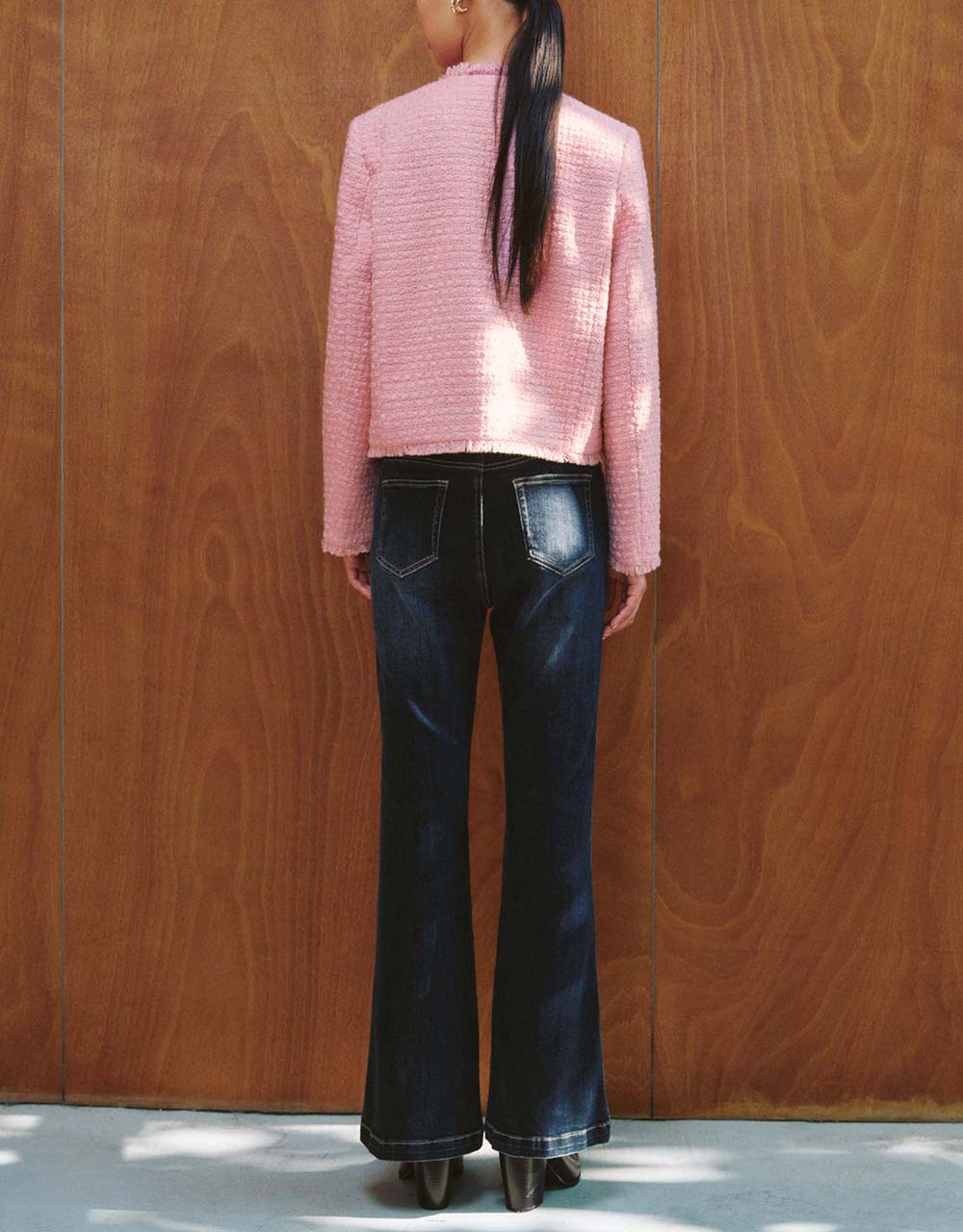 Crew Neck Tweed Jacket
