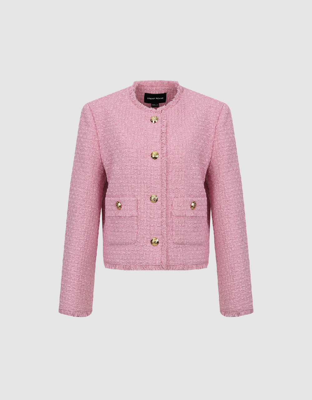 Crew Neck Tweed Jacket