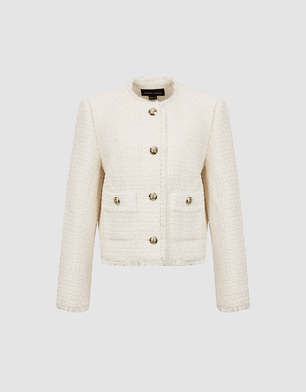 Crew Neck Tweed Jacket