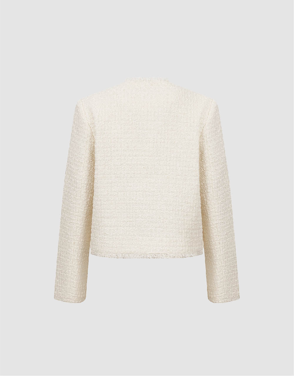 Crew Neck Tweed Jacket