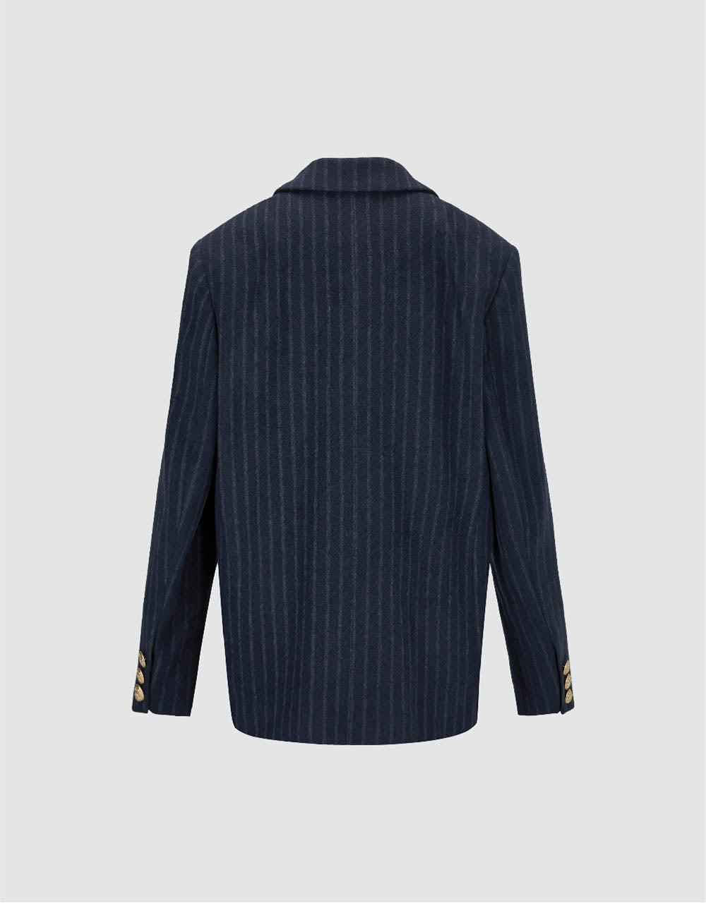 Tailored Striped Notch Lapel Blazer