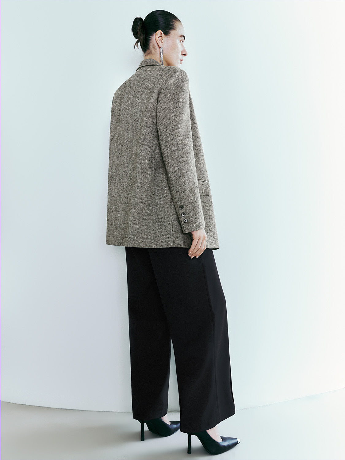 Peak Lapel Double Breasted Loose Blazer