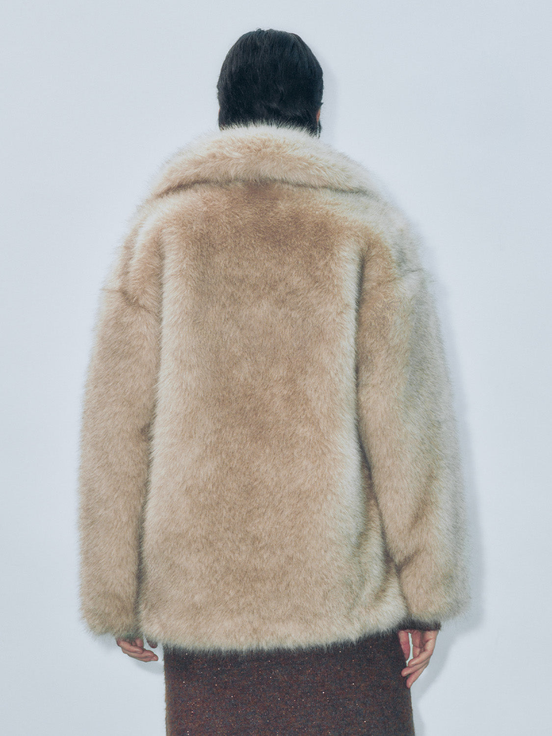 Notched Collar Fur Jackets