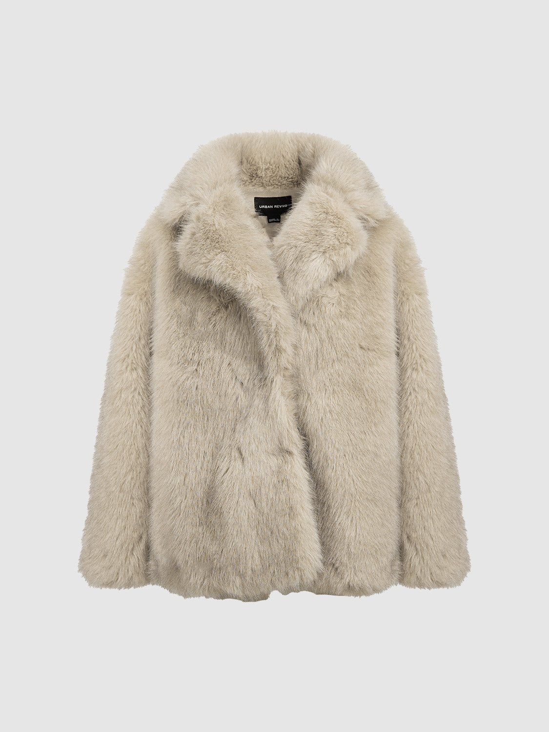 Notched Collar Fur Jackets