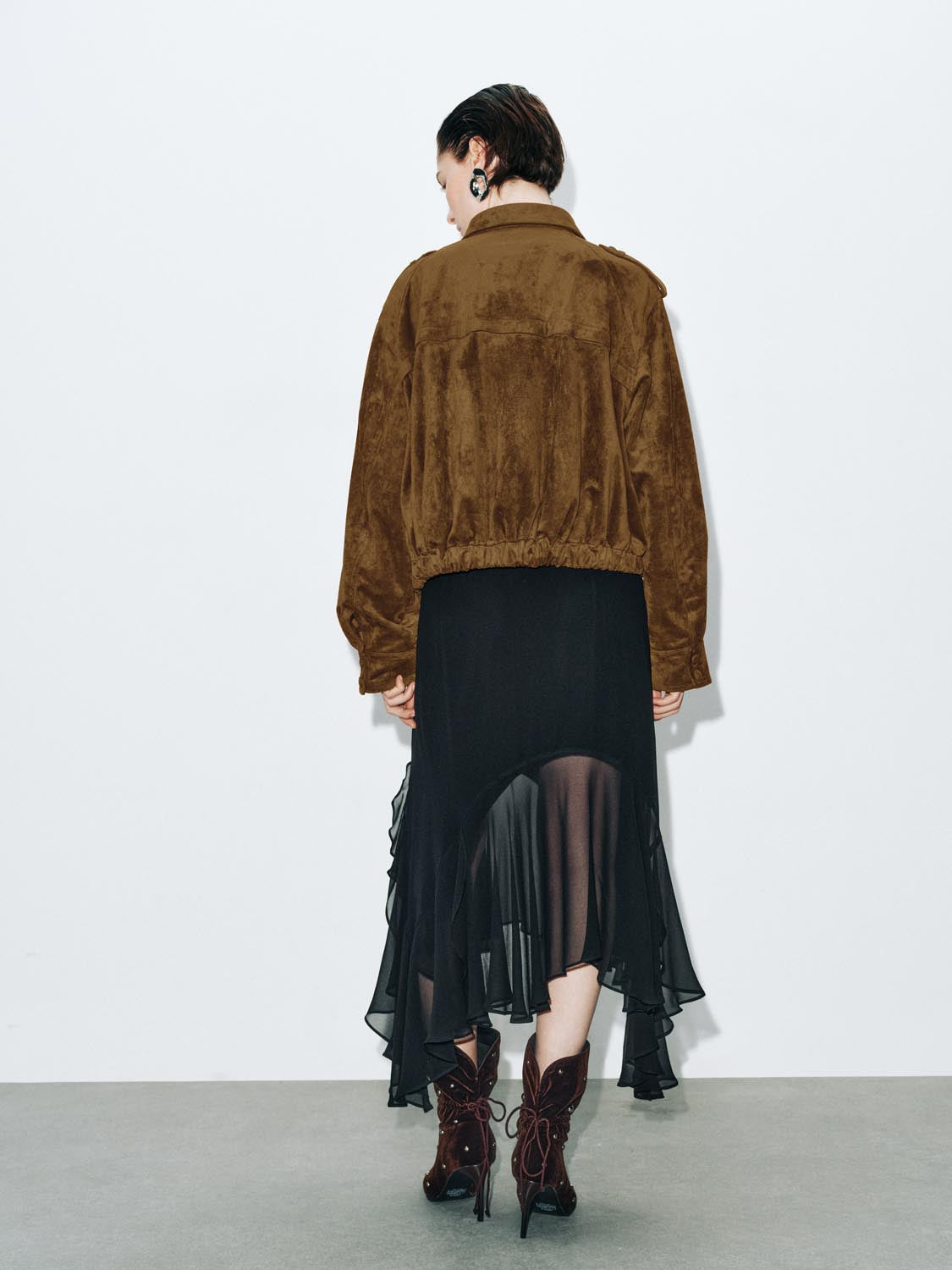 Suede Cropped Jackets