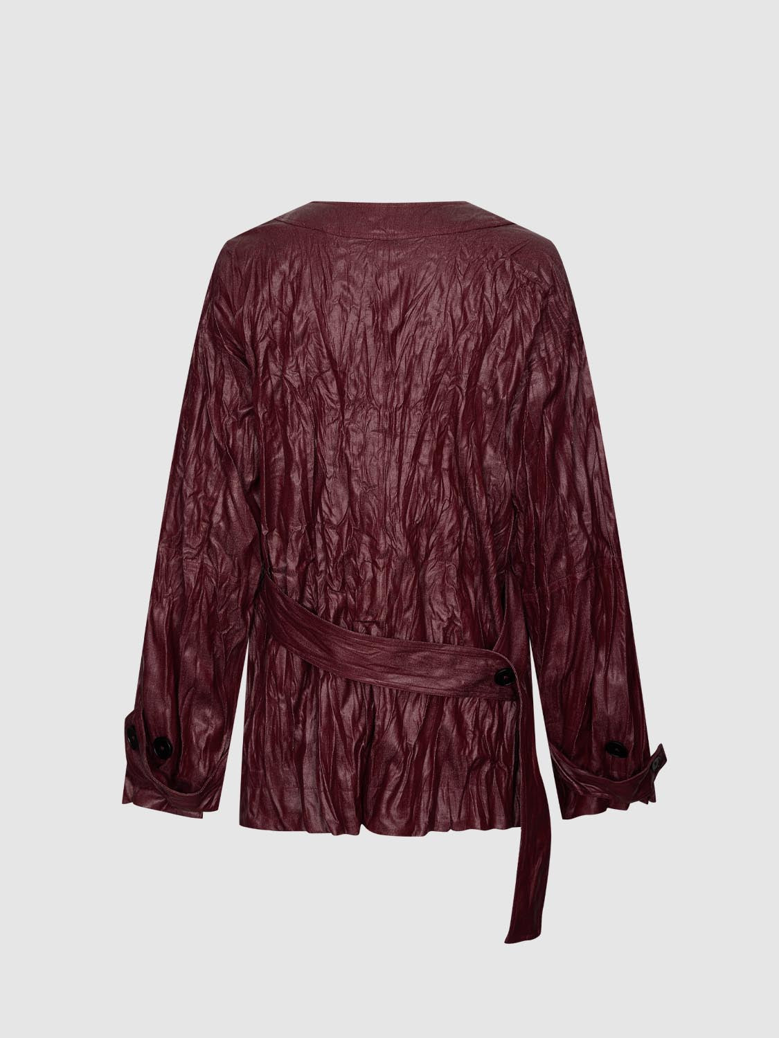 Flap Pocket Crinkle Pleated Jackets