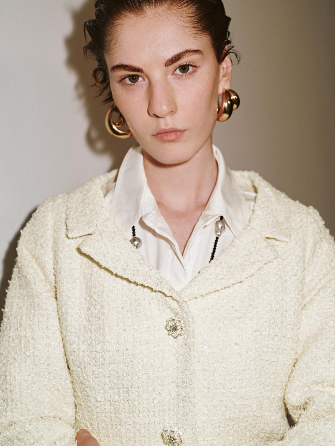 Button Up Notch Lapel Slim Jackets