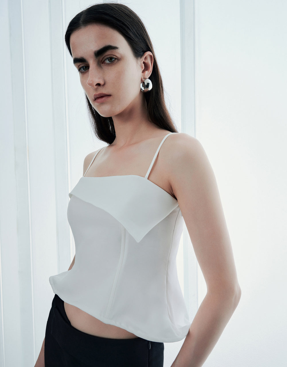 Flare Hem Off-Shoulder Cami Top