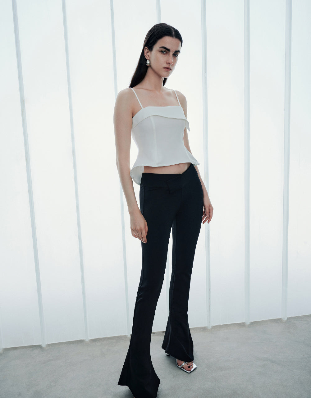 Flare Hem Off-Shoulder Cami Top